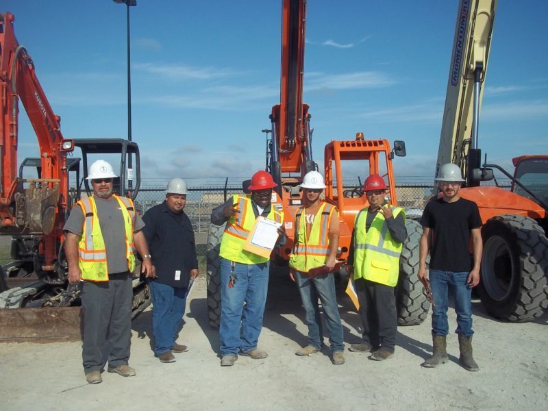 Contstruction team standing together
